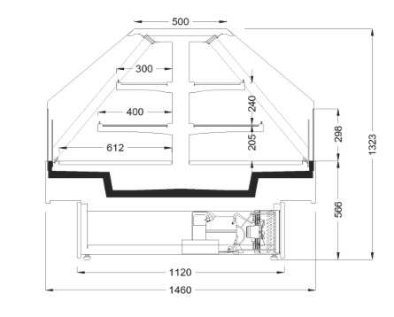 Lobster Semi Vertical Plug In Island Refrigeration