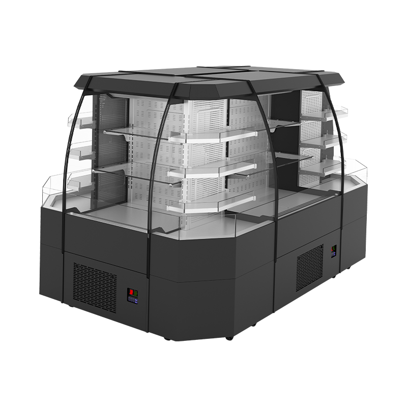 semi vertical open front chiller